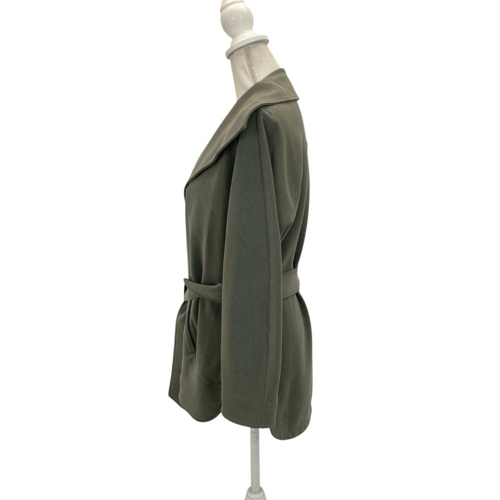 Lululemon Softstreme Belted Wrap Jacket Grey Sage XS/S - Picture 10 of 16